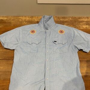 Men's Howler Bros. Light Blue Embroidered Casual Shirt